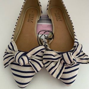 Serra Blue/White Flats Size 7